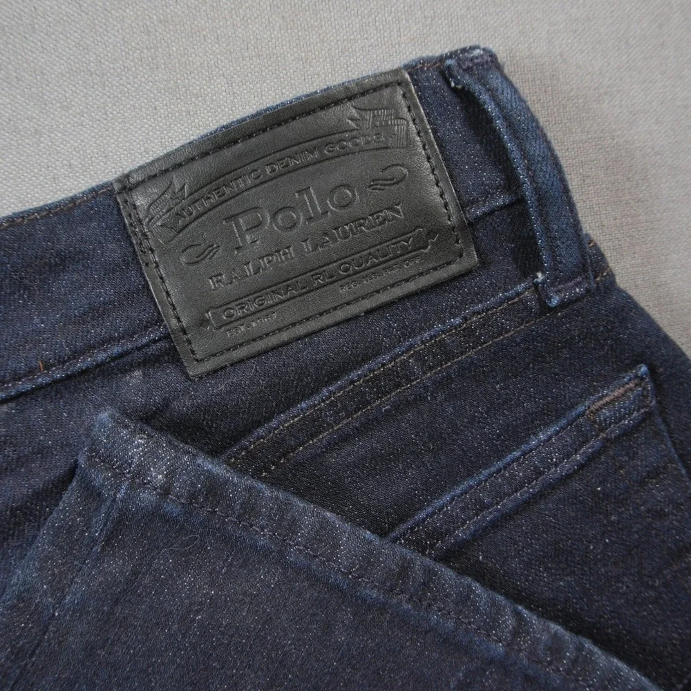 Polo Ralph Lauren Sullivan Slim Stretch Men Jeans 34x32 Dark Wash Denim Straight